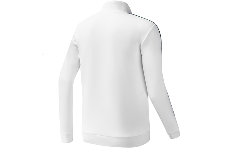 Lookbook 斐乐拼色LOGO印花针织教练夹克 男款 翡翠白 A11M113501F-WT