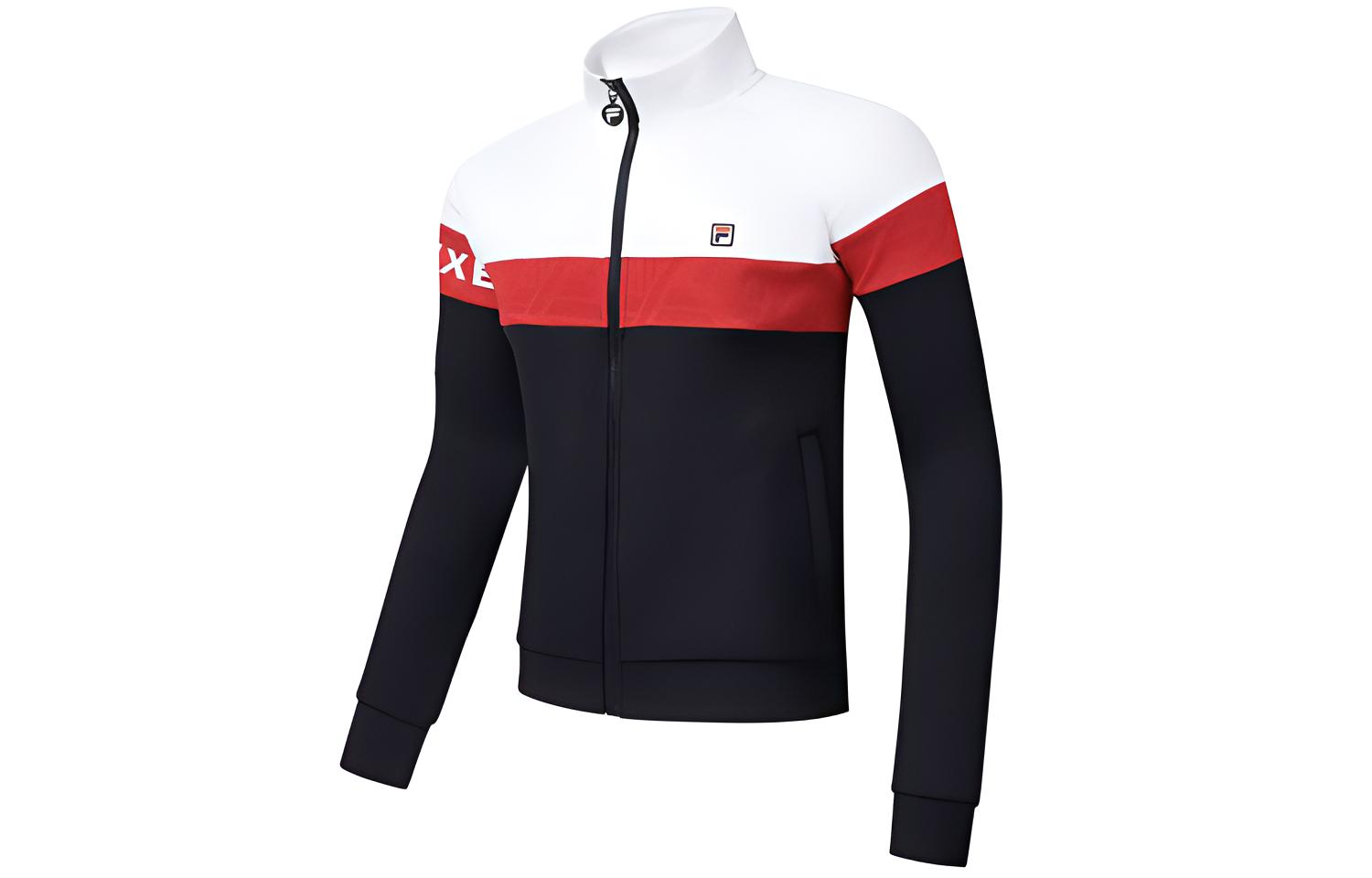 FILA Athletics Colorblock Long-Sleeve Zip Jacket in Jade White A11M013505F-WT