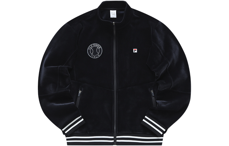 FILA Athletics Corduroy Knit Track Jacket Blue Spring/Autumn Edition A11M143505F-NV