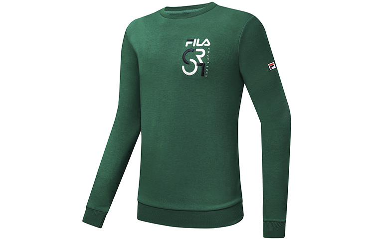 FILA Athletics Embroidered Logo Knit Pullover Sweatshirt - Green A11M313207F-GN