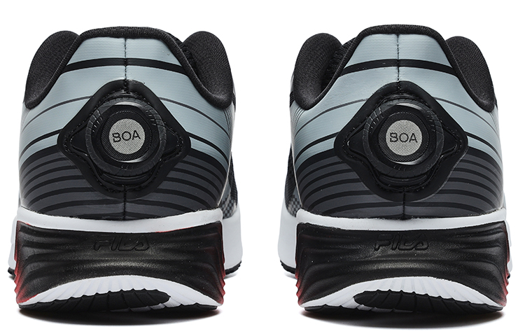 Shop FILA斐樂 Athletics Energy 織物TPU Boa 舒適 減震輕便耐磨防滑 低筒 跑步鞋 男款 黑