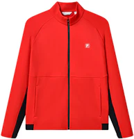 FILA Athletics Golf Knit Jacket with Logo in Tomato Red A11M215511F-RD FILA Athletics Golf Knit Jacket with Logo in Tomato Red A11M215511F-RD