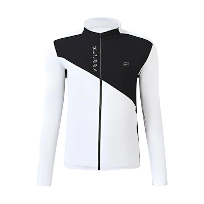 FILA Athletics Golf Outdoor Knit Colorblock Logo Jacket - Jade White A11M235502F-WT