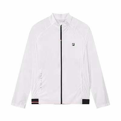 FILA Athletics Jade White Woven Jacket with Logo Print A11M135706F-WT