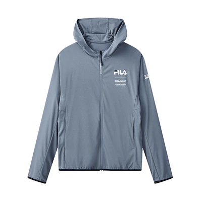 FILA Athletics Knit Hoodie Jacket in Iron Blue A11M121502F-DB