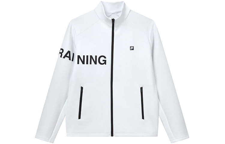 FILA Athletics Knit Jacket with Logo Letter Print - Jade White A11M211501FWT
