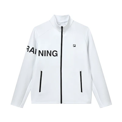 FILA Athletics Knit Jacket with Logo Letter Print - Jade White A11M211501FWT