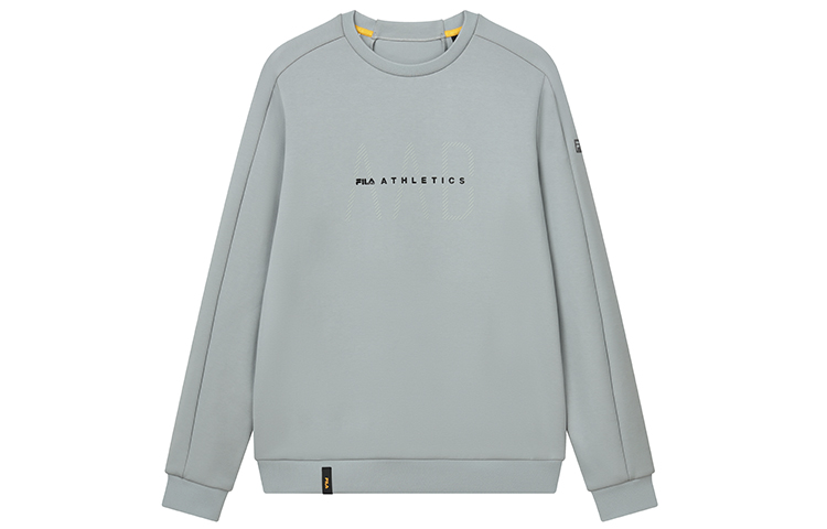 FILA Athletics Letter Print Crewneck Sweatshirt Mountain Shadow Gray A11M141231F-GY