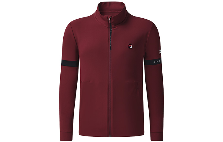 FILA Athletics Letter Print Track Jacket Rust Red A11M233501F-RD