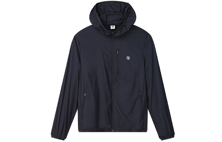 FILA Athletics Letter Print Woven Jacket Blue A11M123702F-NV