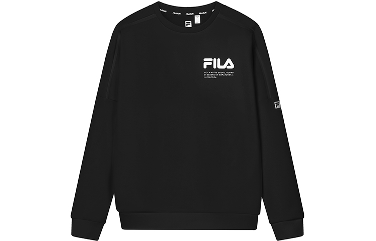 FILA Athletics Logo Black Pullover Sweatshirt A11M141202F-BK