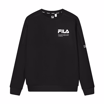 FILA Athletics Logo Black Pullover Sweatshirt A11M141202F-BK