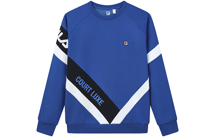 FILA Athletics Logo Colorblock Crewneck Sweatshirt Men’s Blue A11M143203F-BU