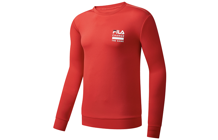 FILA Athletics Logo Crewneck Pullover Sweatshirt Red - A11M011237FRD