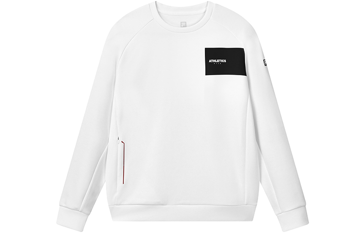 FILA Athletics Logo Crewneck Sweatshirt Jade White Casual Pullover A11M031222GWT
