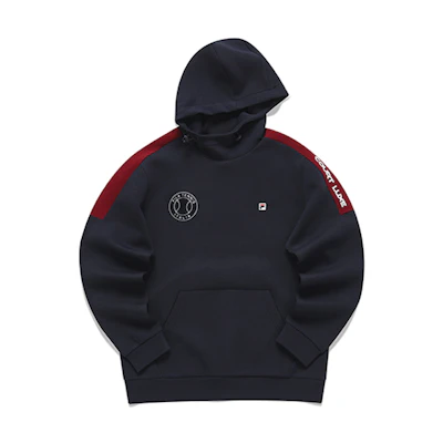 FILA Athletics Logo Embroidered Color-Block Pullover Sweatshirt Blue Men A11M143213F-NV