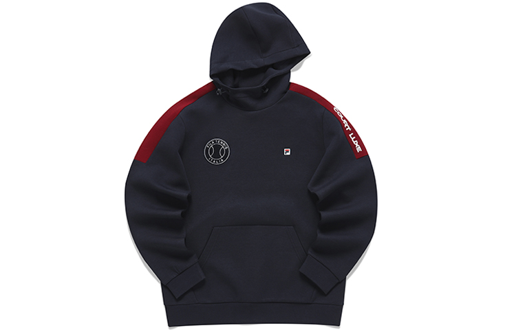 Order FILA 男款刺繡標誌拼色運動長袖上衣 藍色 A11M143213F-NV