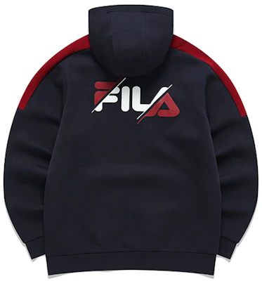 FILA 男款刺繡標誌拼色運動長袖上衣 藍色 A11M143213F-NV Lookbook FILA 男款刺繡標誌拼色運動長袖上衣 藍色 A11M143213F-NV