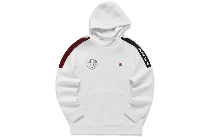 FILA Athletics Logo Embroidered Colorblock Pullover Sweatshirt White () A11M143213FWT