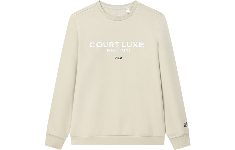 FILA Athletics Logo Knit Pullover Sweatshirt Casual Comfort Gray A11M213210FBG