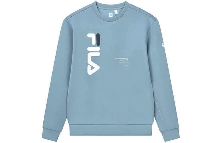 FILA Athletics Logo Knit Pullover Sweatshirt Smoke Shadow Blue A11M211205FBU