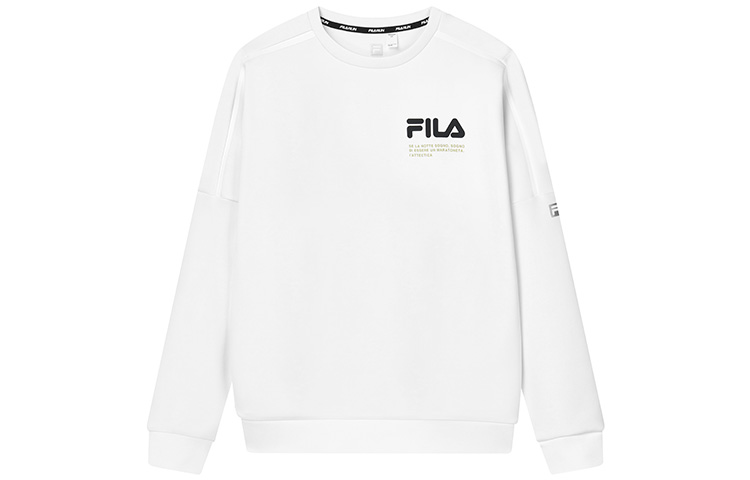 FILA Athletics Logo Print Pullover Sweatshirt - Jade White A11M141202F-WT