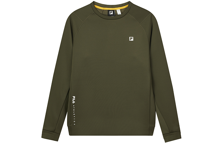 FILA Athletics Olive Green Fleece Pullover Winter Sweatshirt A11M141219F-KK