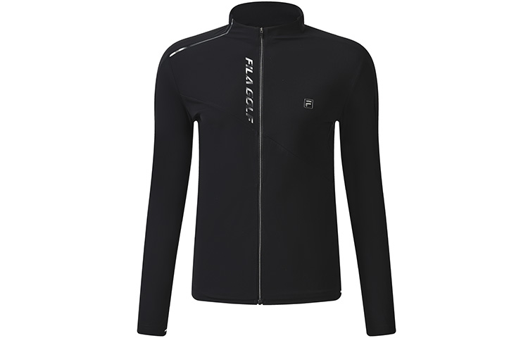 FILA Athletics Outdoor Golf Logo Knit Long-Sleeve Jacket A11M235502F-BK
