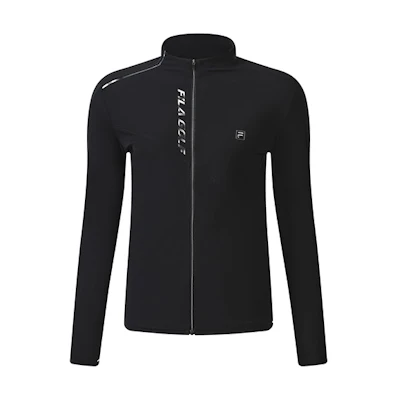 FILA Athletics Outdoor Golf Logo Knit Long-Sleeve Jacket A11M235502F-BK