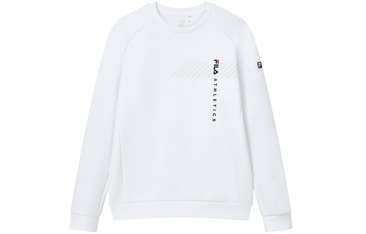 FILA Athletics Pullover Sweatshirt Jade White Casual Sportswear A11M211210F-WT