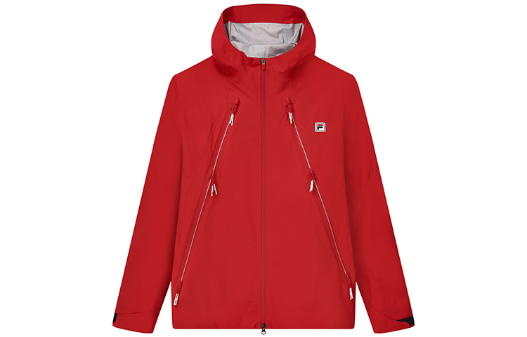 FILA Athletics Red Woven Hooded Zip-Up Jacket A11M211707F-RD