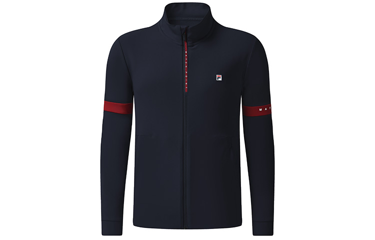 FILA Athletics Retro Colorblock Embroidered Track Jacket Blue - Casualwear A11M233501F-NV