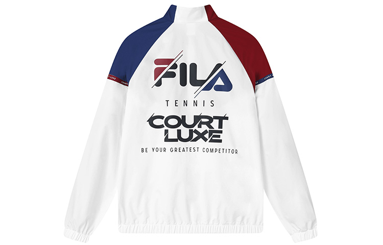 FILA Athletics Retro Colorblock Letter Print Track Jacket - Jade White () A11M133702F-WT