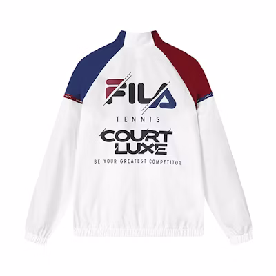 FILA Athletics Retro Colorblock Letter Print Track Jacket - Jade White () A11M133702F-WT