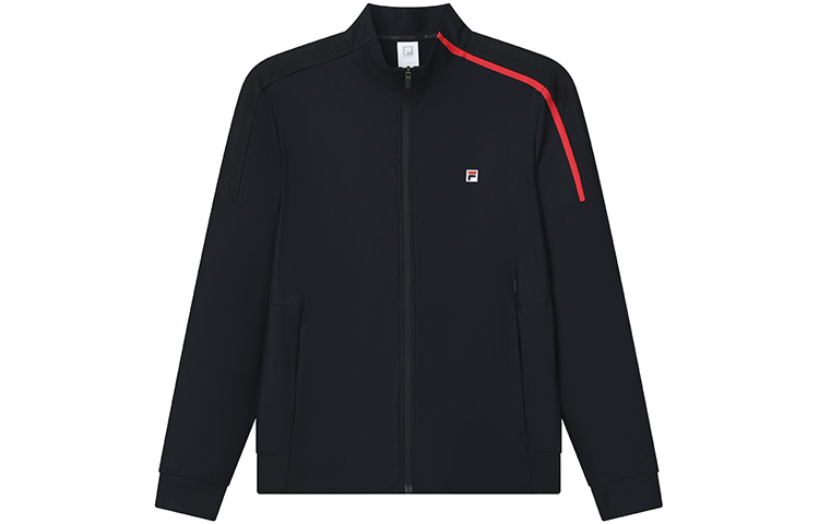 FILA Athletics Royal Blue Tennis Knit Jacket with Solid Logo Design A11M223501F-NV