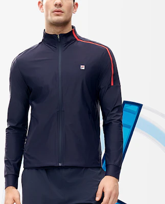 FILA Athletics Royal Blue Tennis Knit Jacket with Solid Logo Design A11M223501F-NV Purchase FILA Athletics Royal Blue Tennis Knit Jacket with Solid Logo Design A11M223501F-NV