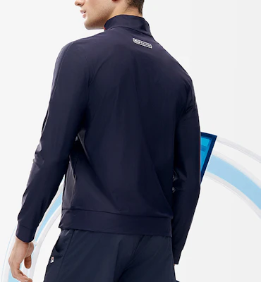 FILA Athletics Royal Blue Tennis Knit Jacket with Solid Logo Design A11M223501F-NV Details for FILA Athletics Royal Blue Tennis Knit Jacket with Solid Logo Design A11M223501F-NV