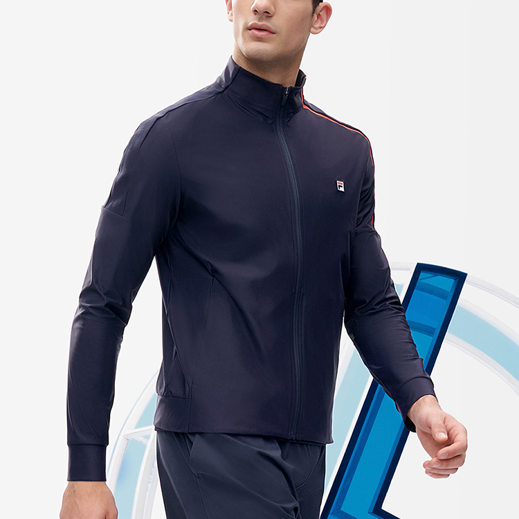 FILA Athletics Royal Blue Tennis Knit Jacket with Solid Logo Design A11M223501F-NV 圖 7