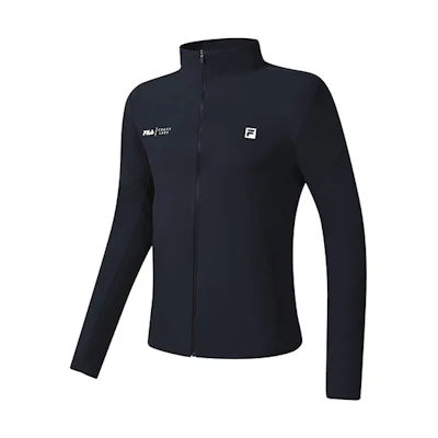 FILA Athletics Royal Blue Tennis Knit Logo Jacket with Stand Collar A11M233502F-NV