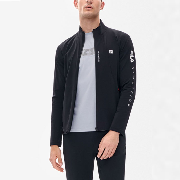 Purchase FILA 运动跑步健身针织Logo夹克 - 黑色 A11M231501FBK