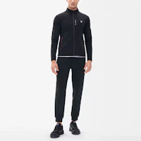 Cheap FILA Athletics Running Fitness Logo Knit Jacket - Dark Black A11M231501FBK