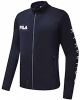 FILA Athletics Solid Color Zip-Up Running Jacket Dark Blue A11M311501FNV FILA Athletics Solid Color Zip-Up Running Jacket Dark Blue A11M311501FNV