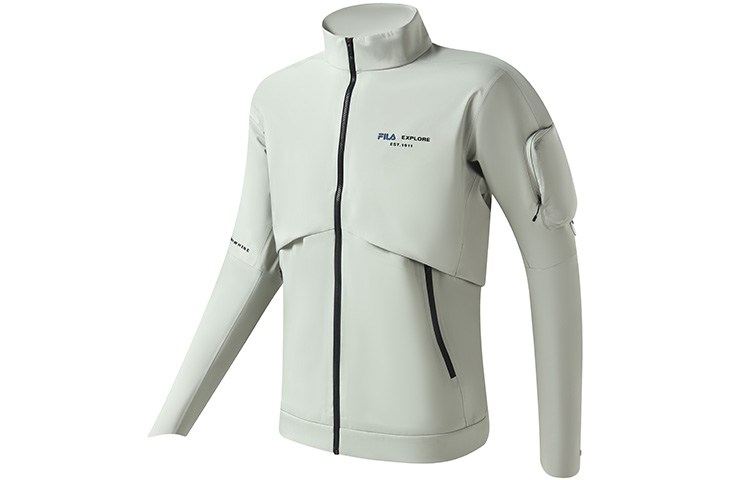 FILA Athletics Solid Letter Print Woven Jacket A11M317701F-BG