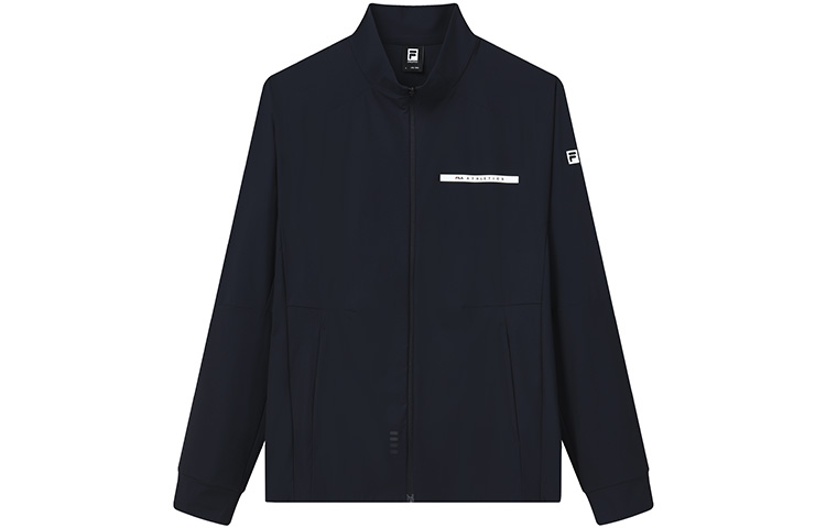 FILA Athletics Solid Logo Knit Long-Sleeve Jacket Royal Blue A11M221501FNV