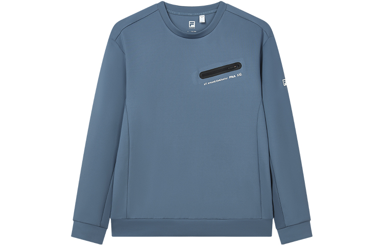 FILA Athletics Solid Logo Pullover Sweatshirt Dark Gray Blue A11M211221F-DB