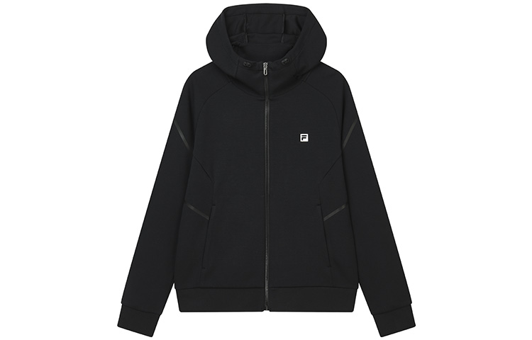 FILA Athletics SS22 Black Casual Logo Knit Hooded Jacket A11M211506F-BK 圖 2
