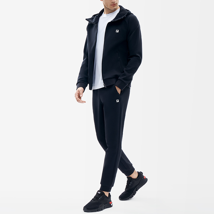 FILA Athletics SS22 Black Casual Logo Knit Hooded Jacket A11M211506F-BK 圖 7