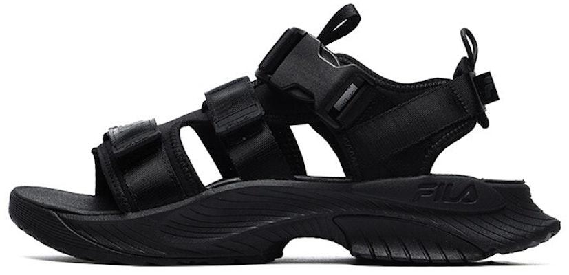 FILA Athletics Velcro Open Toe Flat Heel Sports Black Sandals A12M122607FFB Buy FILA Athletics Velcro Open Toe Flat Heel Sports Black Sandals A12M122607FFB
