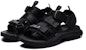 FILA Sukan Hitam Sandal Tumit Rata Velcro Buka Jari Kaki A12M122607FFB