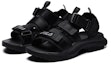 Lookbook FILA Sukan Hitam Sandal Tumit Rata Velcro Buka Jari Kaki A12M122607FFB